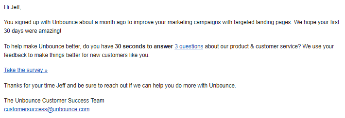 Short Surveys in User Onboarding Emails Short Surveys in User Onboarding Emails