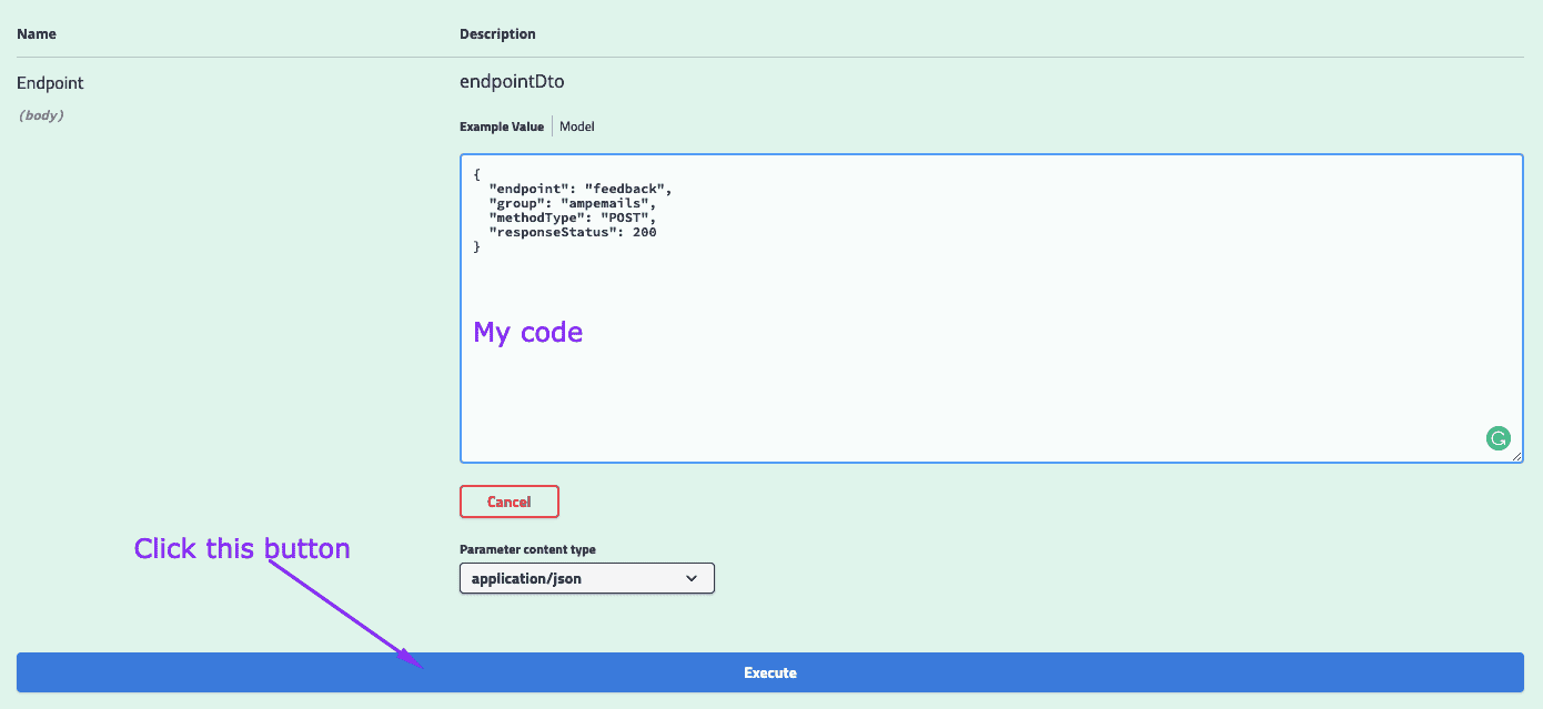 The Execute Button The Execute Button