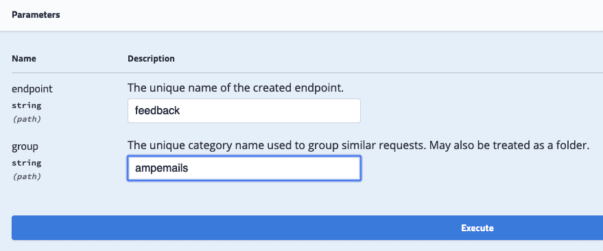 Entering End-Point and Group Names Entering End-Point and Group Names