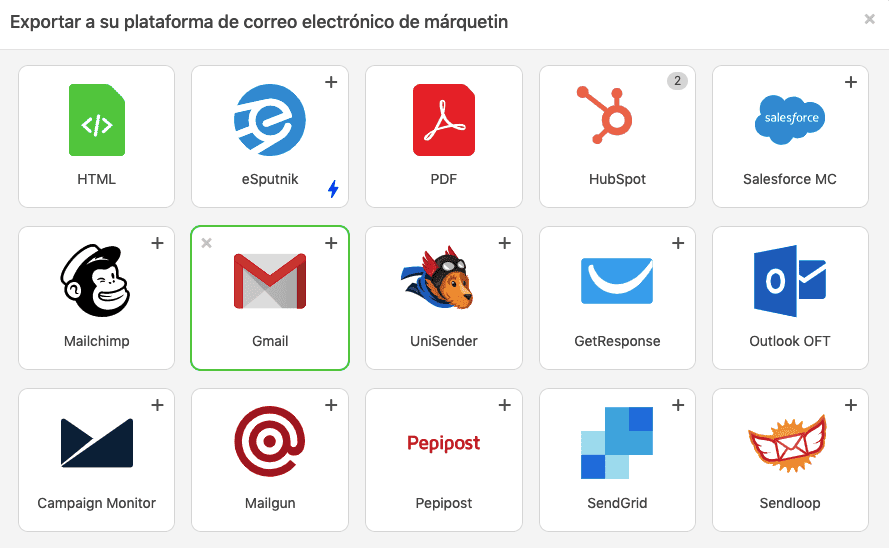 List of Integrations_Gmail_ES List of Integrations_Gmail_ES