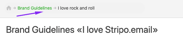 Returning to Brand Guidelines Settings Returning to Brand Guidelines Settings