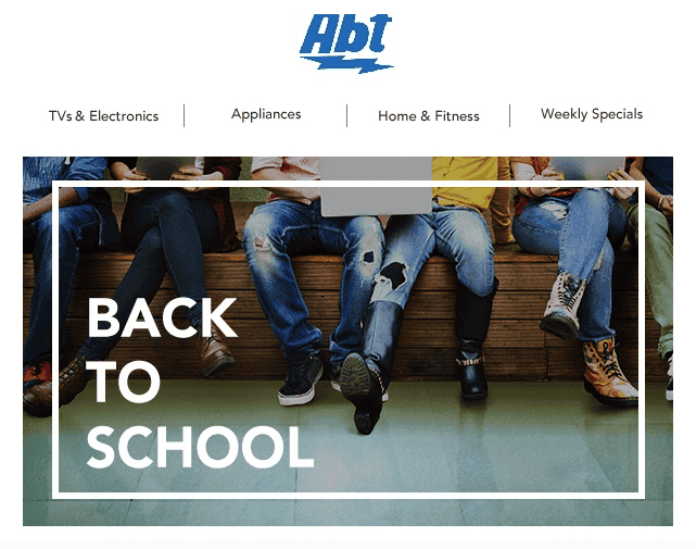 Back to School Email Example by ABT Back to School Email Example by ABT