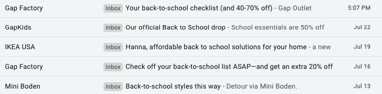 Back to School_Descriptive Subject Lines Back to School_Descriptive Subject Lines
