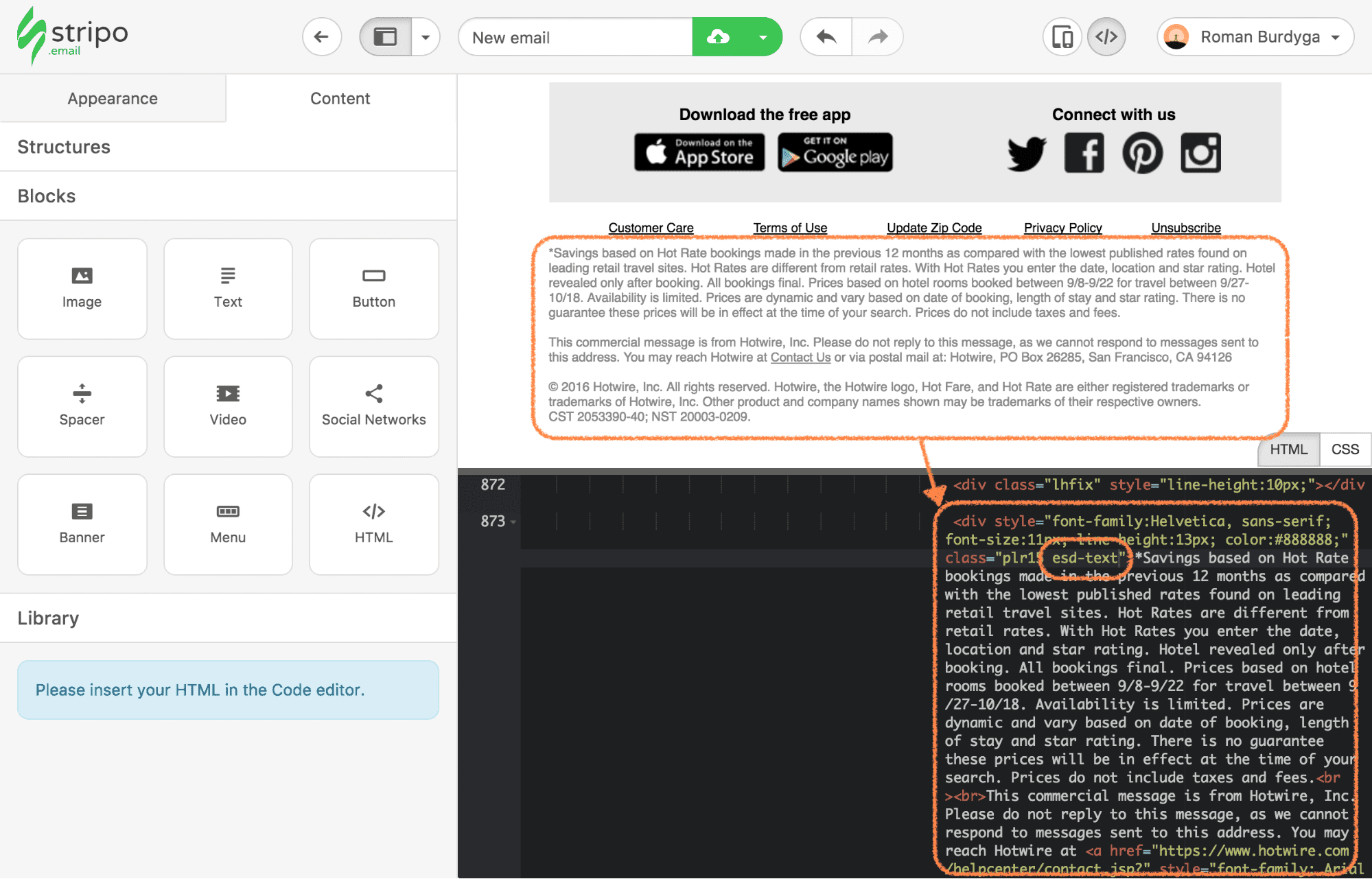 Adaptation of the Custom HTML in Stripo Adaptation of the Custom HTML in Stripo