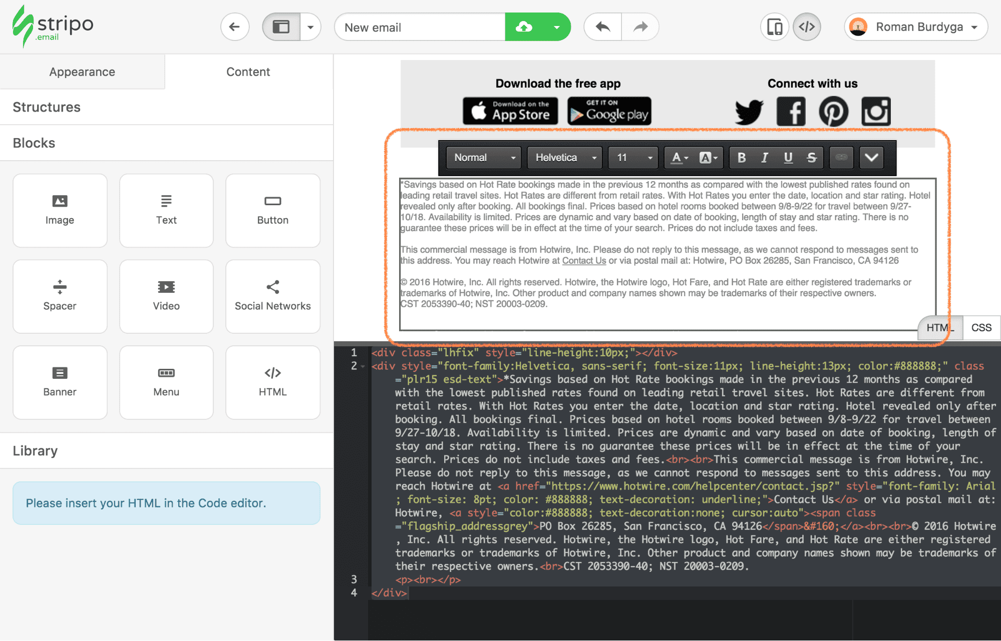 Adaptation of the Custom HTML in Stripo Adaptation of the Custom HTML in Stripo