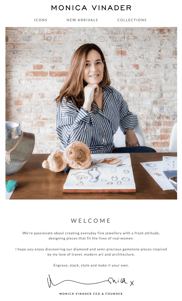 Welcome Email from CEO Welcome Email from CEO