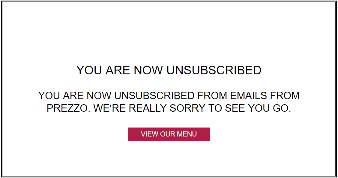 Unsusbscribe Page EXample by Prezzo_Stripo