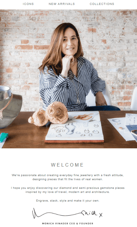 Stripo-Welcome-Emails-Monica-Vinader-CEO