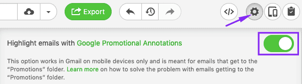 Activating Gmail Annotations Option Activating Gmail Annotations Option
