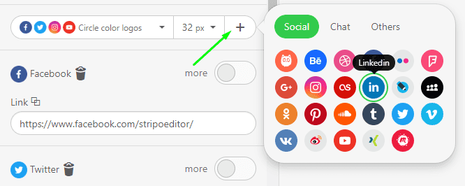 How to Build Email with Stripo Adding Social Icons How to Build Email with Stripo Adding Social Icons