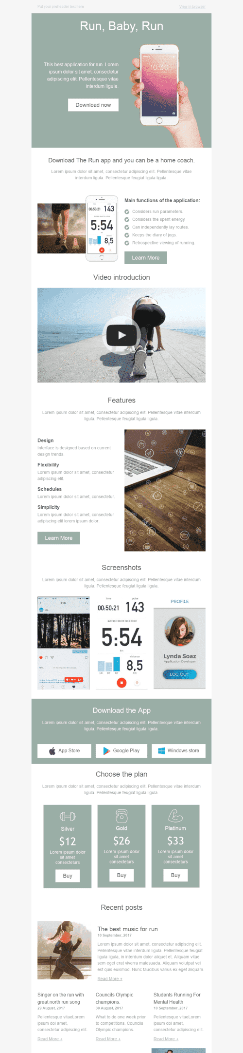 Modello Email Promo "Allenatore domestico" per il settore industriale di Software e tecnologia Visualizzazione desktop
