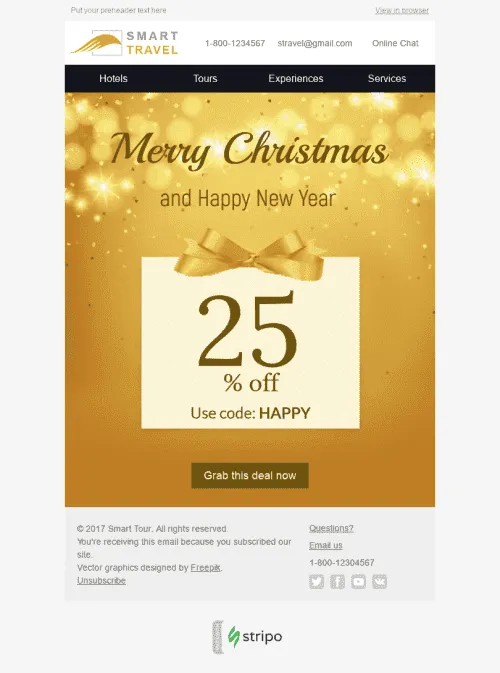 1818-Stripo-Tourism-Holiday-newsletter-Christmas-New-Year-Gold-Confetti-email-web