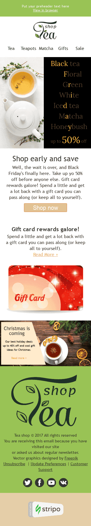 Plantilla de correo electrónico "Enorme elección" de Viernes Negro para la industria de Bebidas Vista de móvil