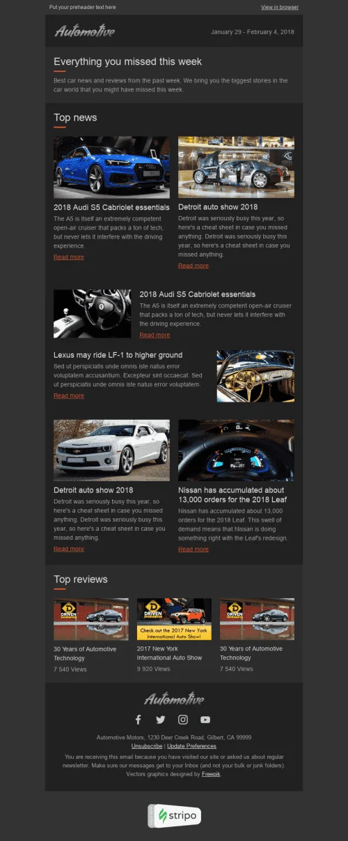 3149-Stripo-Transportation-Car-Trigger-newsletter-Email-Digest-Best-News-email-web
