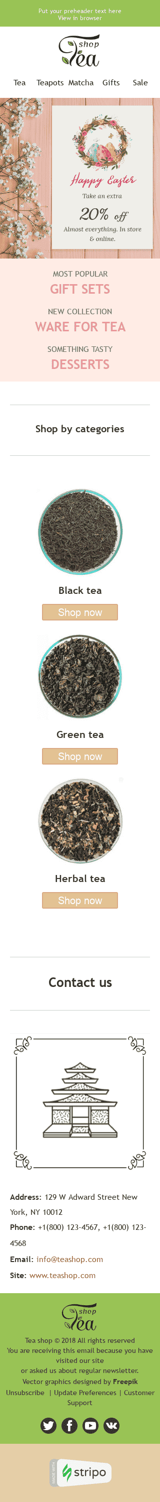 Plantilla de correo electrónico "Fin de semana agradable" de Semana Santa para la industria de Bebidas Vista de móvil