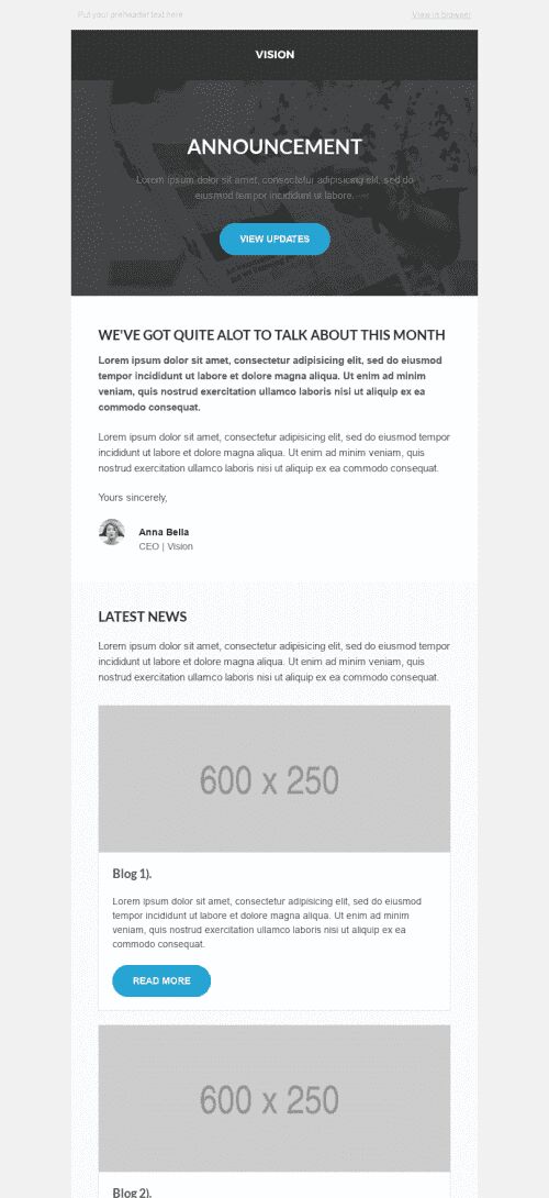 Email Digest Email Template "New Publications" for Webinars industry mobile view