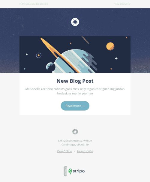 Email Digest Email Template "Grandiose Publication" for Software & Technology industry mobile view