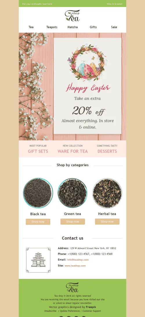 6059-Stripo-Beverage-Coffee-Holiday-newsletter-Happy-Easter-Pleasant-Weekend-email-web