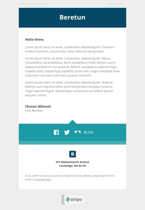 Alerts & Notifications Email Template "Simple Decision" for Fashion industry mobile view