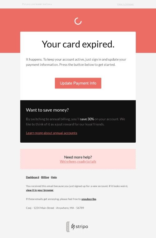 Alerts & Notifications Email Template "Updating Information" for Software & Technology industry mobile view