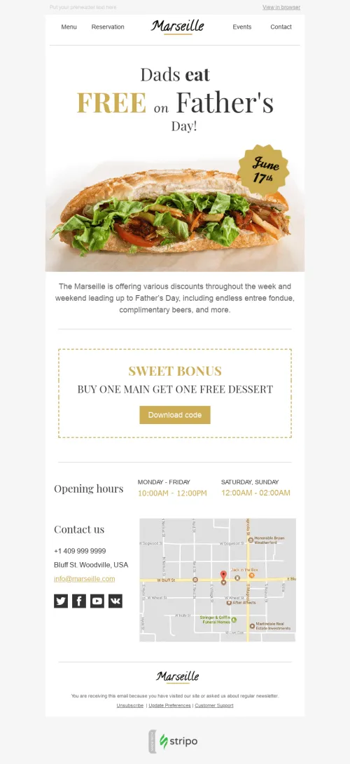 12236-Stripo-Restaurants-Holiday-newsletter-Happy-Father’s-Day-Sweet-Bonus-email-web