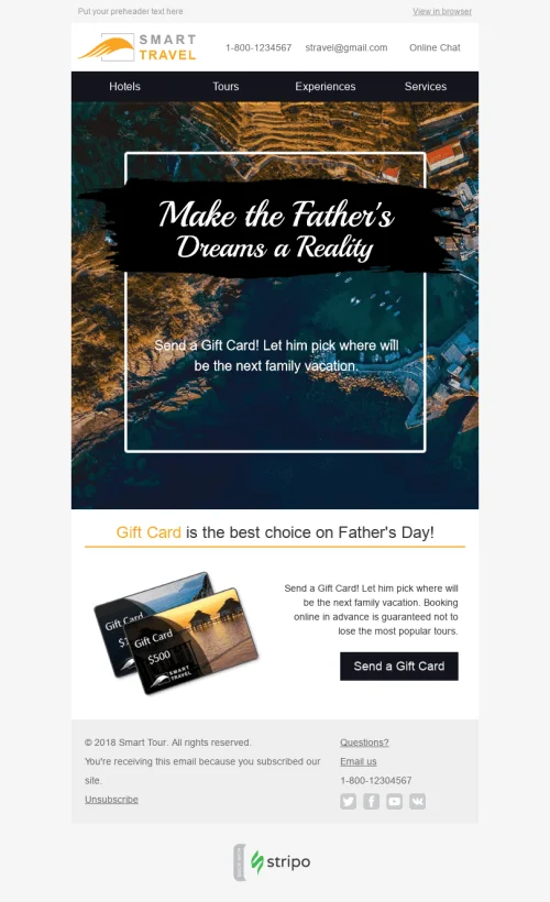 13389-Stripo-Tourism-Holiday-newsletter-Happy-Father’s-Day-Dreams-are-Real-email-web