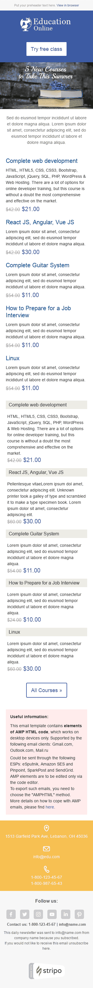 Modèle de courrier électronique Email de Rapport «Nouvelle connaissance» pour le secteur Éducation Affichage mobile