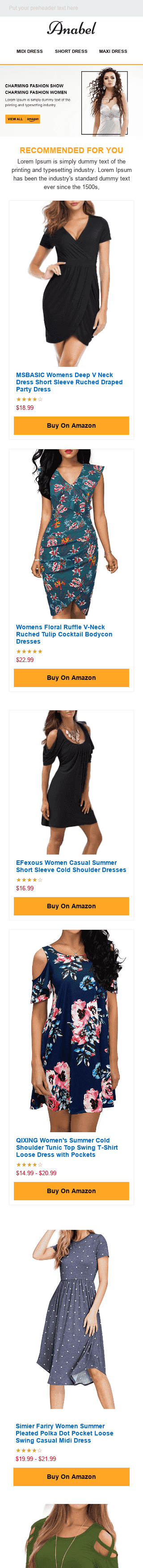 Modèle de courrier électronique Promo «Vie élégante» pour le secteur Commerce électronique Affichage mobile