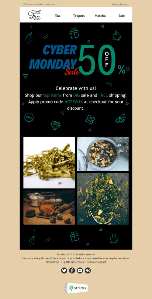 29420-Stripo-Beverage-Coffee-Holiday-newsletter-Cyber-Monday-Best-Deals-email-web