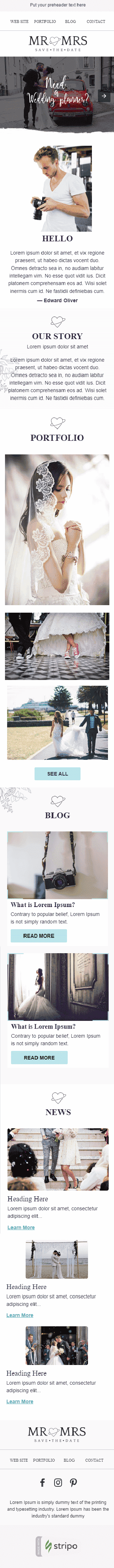 Modèle de courrier électronique Promo «Sauve la journée» pour le secteur Photographie Affichage mobile