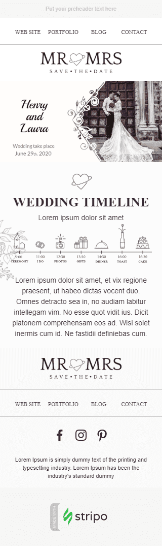 Event Reminder Email Template «Event Of The Year» for Photography industry mobile view