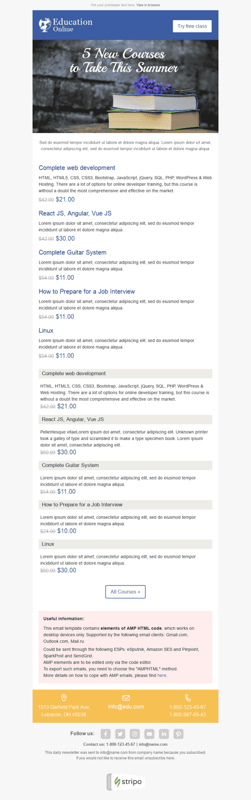 Modèle de courrier électronique Email de Rapport «Nouvelle connaissance» pour le secteur Éducation Affichage ordinateur