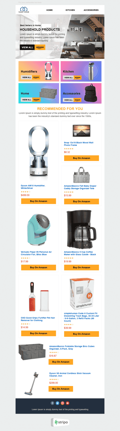 Modèle de courrier électronique Promo «Confort à la maison» pour le secteur Commerce électronique Affichage ordinateur