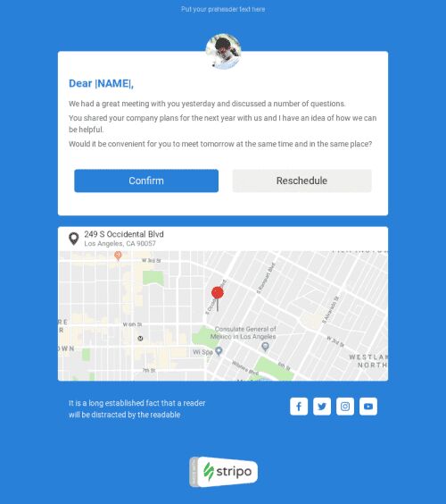 Follow-up Email Template «Additional Meeting Request» for Business industry mobile view