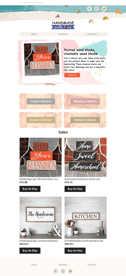 Promo Email Template «Cozy House» for Ecommerce industry mobile view