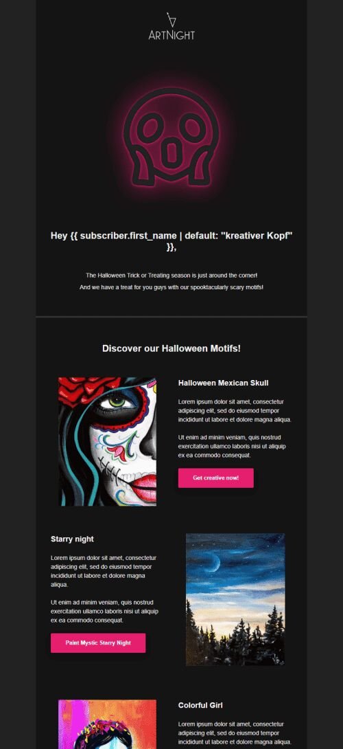 Halloween Email Template «Sweet Or Sour» for Design industry mobile view