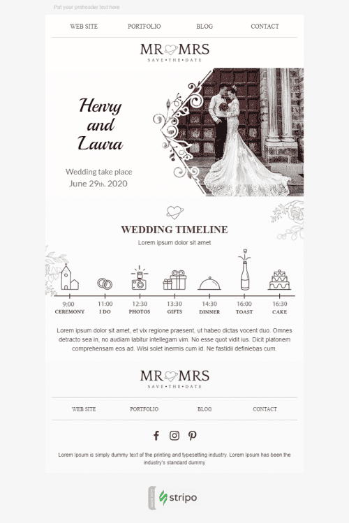 Event Reminder Email Template «Event Of The Year» for Photography industry desktop view