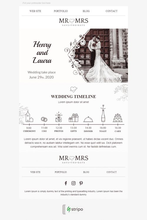 Event Reminder Email Template «Event Of The Year» for Photography industry mobile view