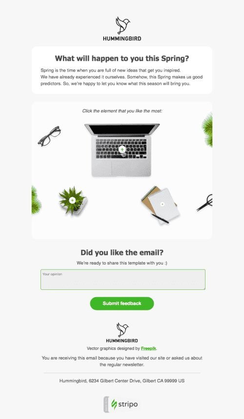 Promo Email Template «Predictions For Spring» for Webinars industry mobile view
