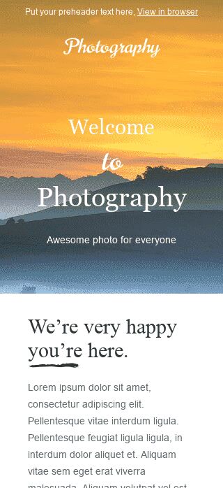 Test Template API mobile view